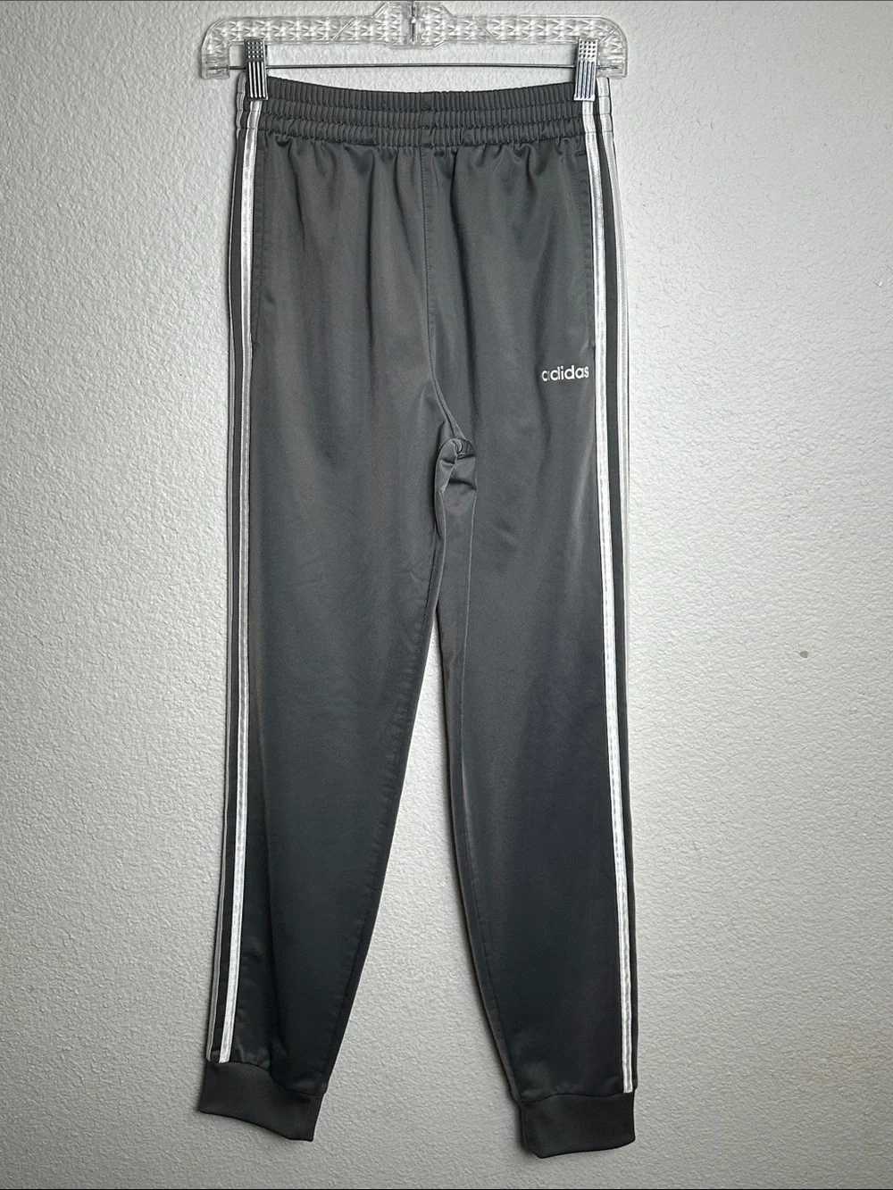 Adidas Gray Track Pants Pull On Youth Kids Size Large 14/16